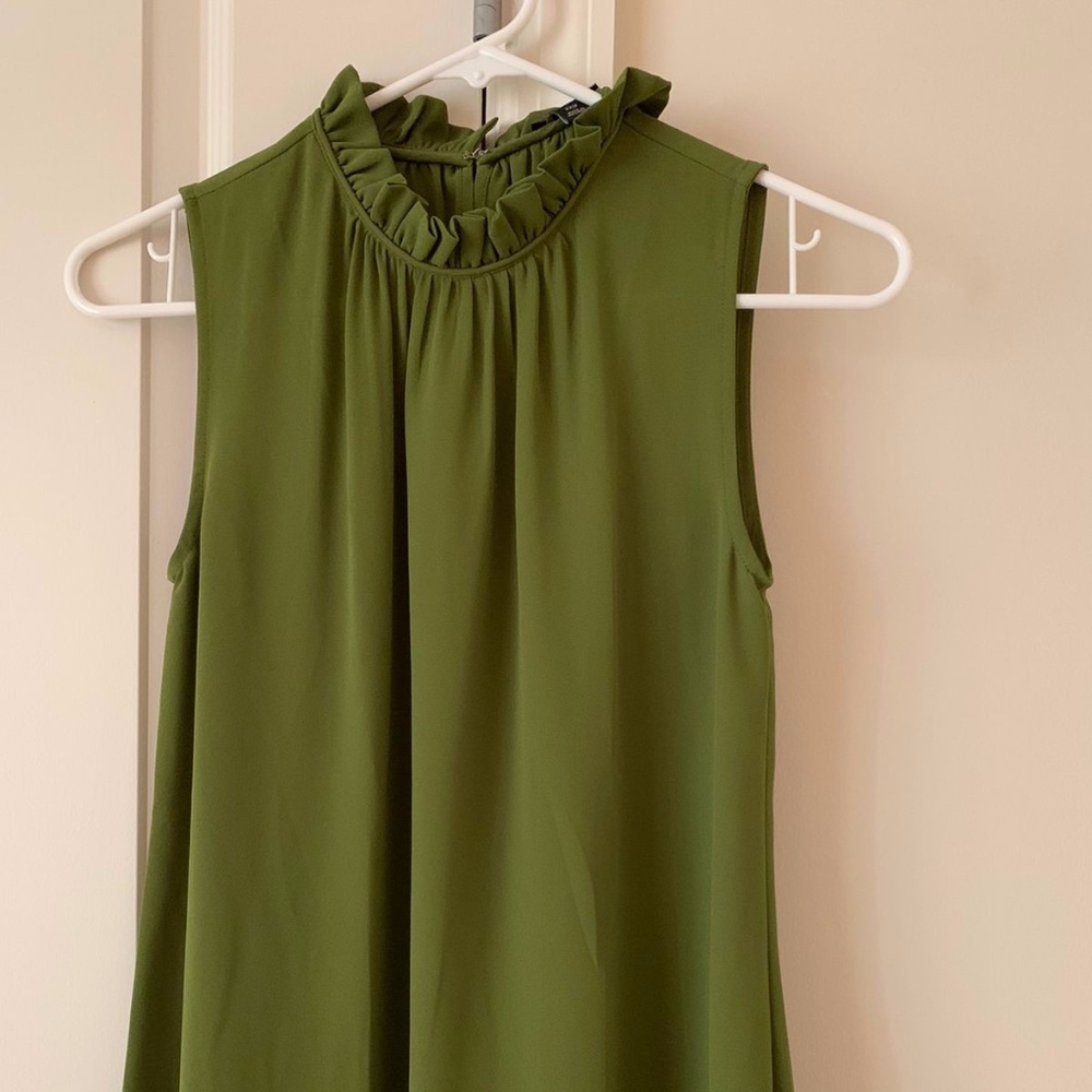 Ann Taylor Olive Green Blouse